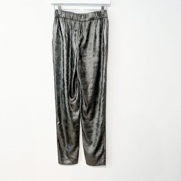 NEW Brochu Walker The Nives Paperbag Pant in Orbit Metallic Gunmetal Size XS - Picture 9 of 11